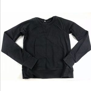 Lululemon Black Contrast Fabric front Back Top 4